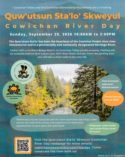 Quw’utsun Sta’lo’ Skweyul – Cowichan River Day